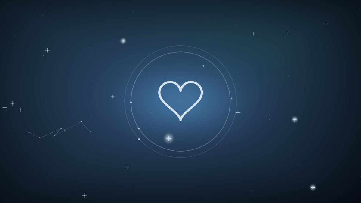 Two soft hearts overlapping at the center