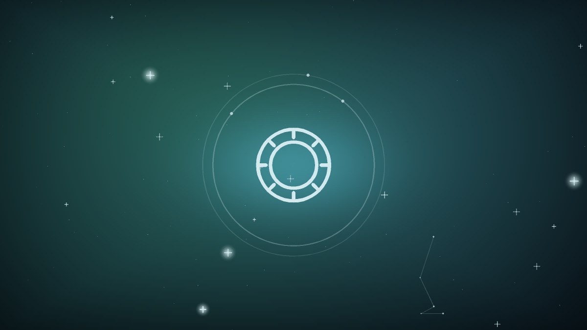 A twelve-part zodiac wheel lit unevenly by a single bright ray