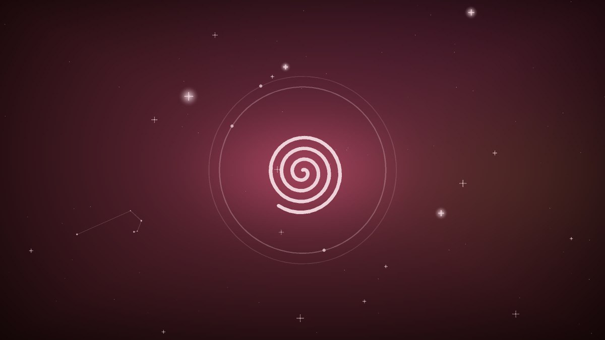 Rose toned spiral drawn in soft light
