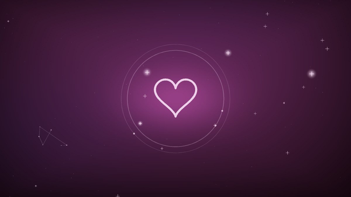 A violet spiral drawing inward toward a point of light