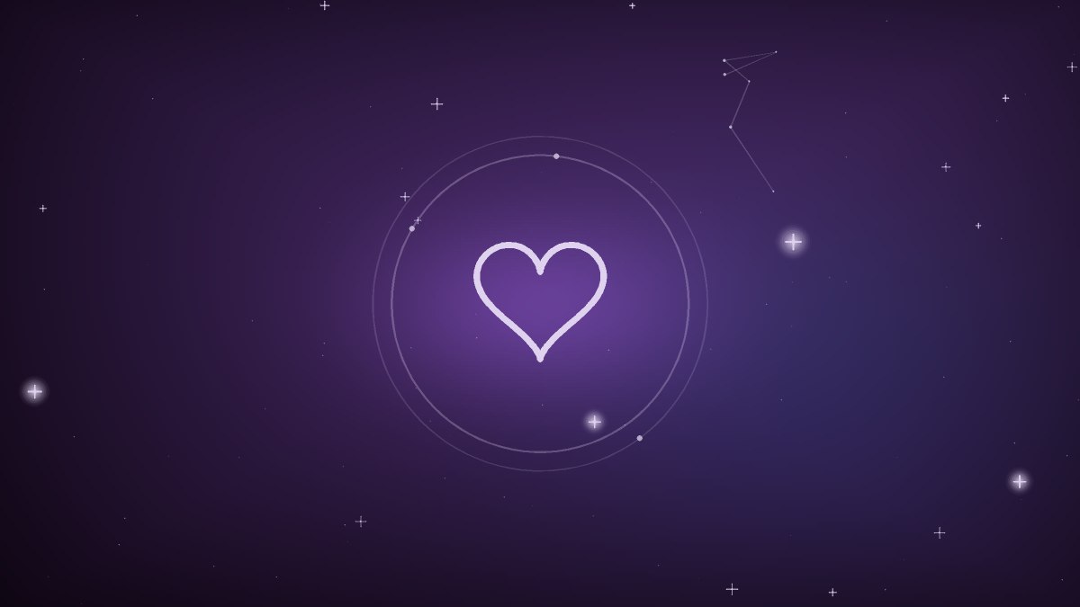 A soft heart with a small mark at its center