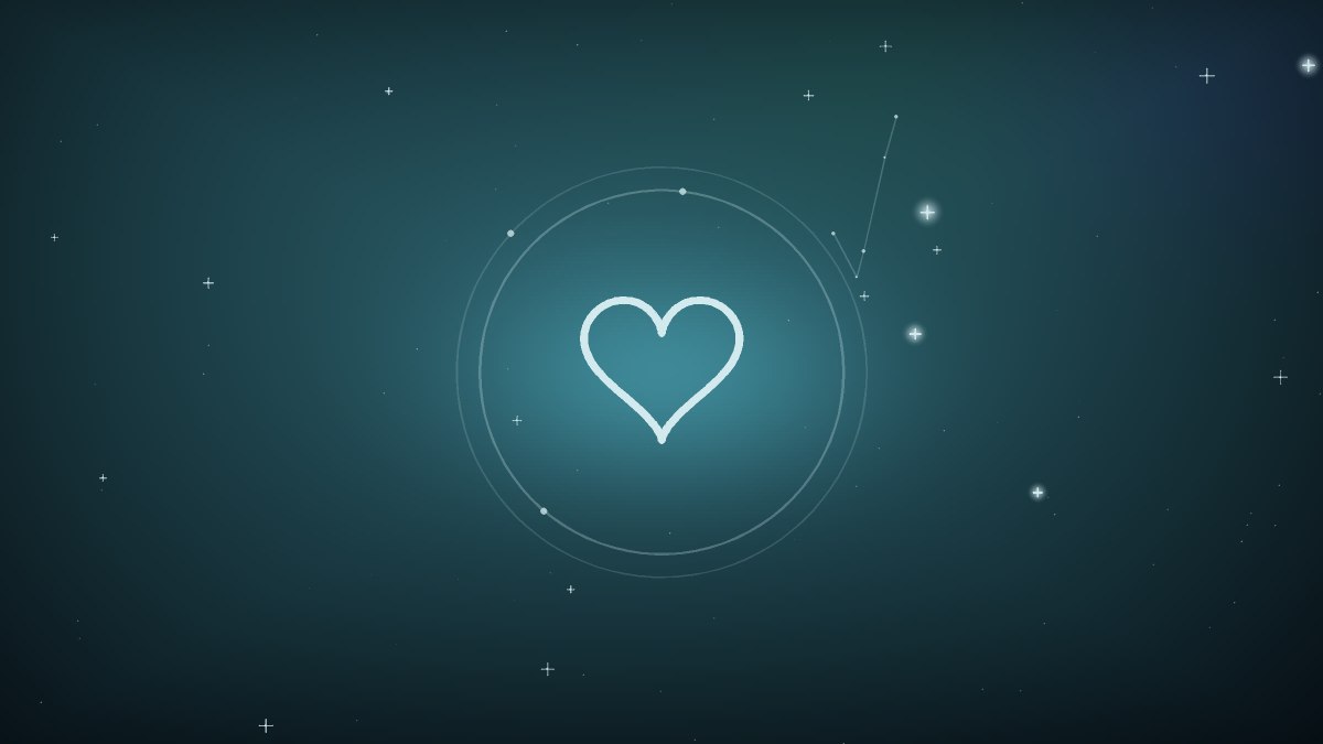 A steady heart shape with a firm solid outline