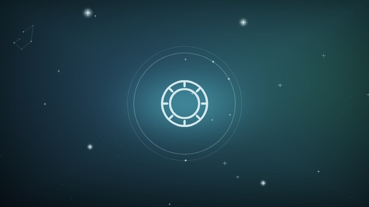 A heart framed by stars and a steady connecting line