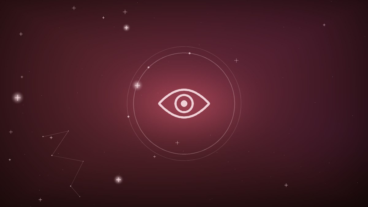 A watchful eye above a chat window representing an advisor reading live
