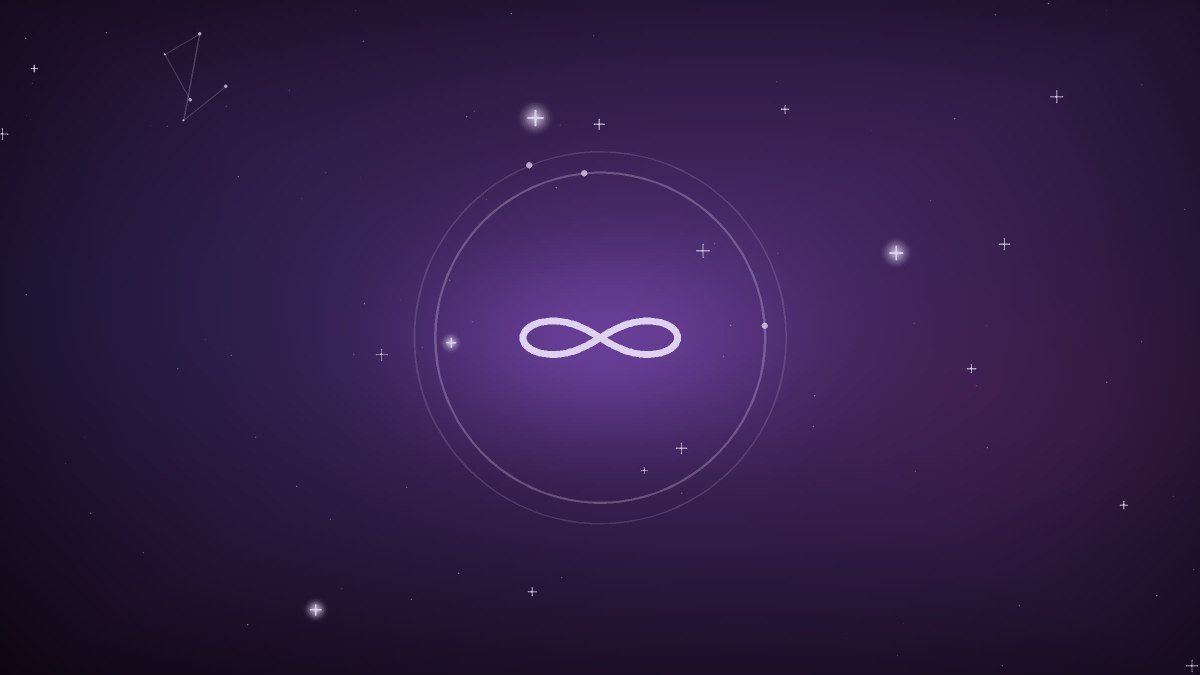 Two overlapping circles with a shared bright centre