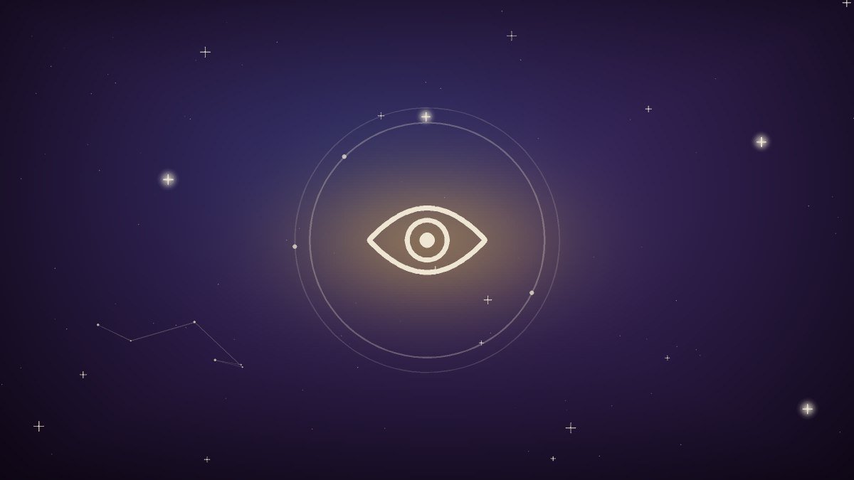 A golden all-seeing eye motif