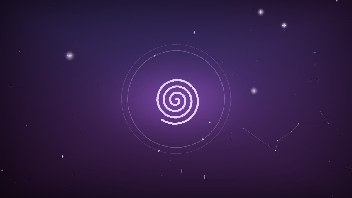 A slow spiral narrowing toward a single point of light