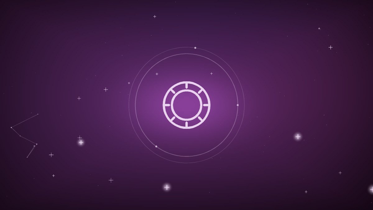Violet zodiac wheel with the first house cusp highlighted
