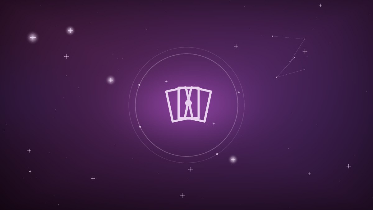 A ring of zodiac symbols glowing in violet