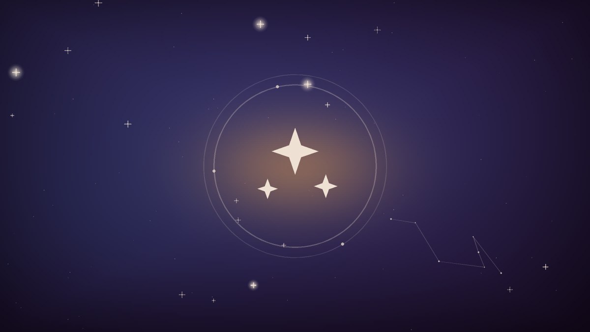 A phone glowing on a nightstand under a crescent moon