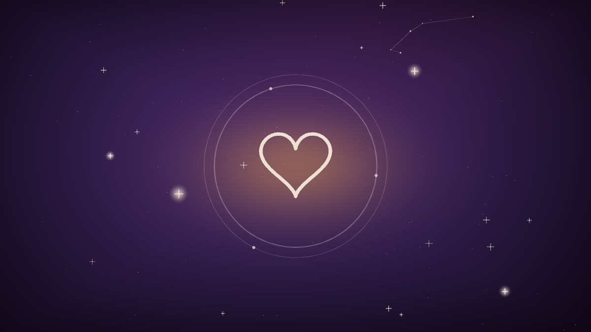 A heart formed from two overlapping circles